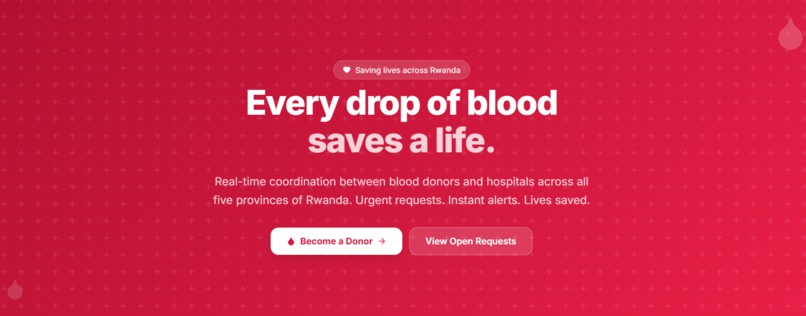 RWANDA BLOOD DONATION SYSTEM – screenshot 1