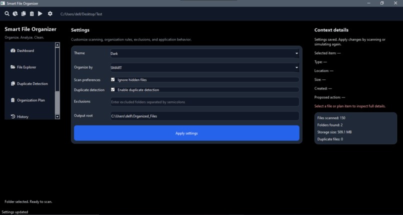 Smart File Organizer – screenshot 2