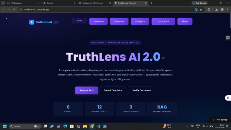 TruthLens AI 2.0 – screenshot 1