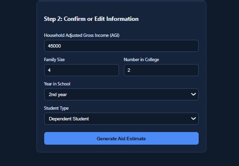 FAFSA Aid Navigator – screenshot 1