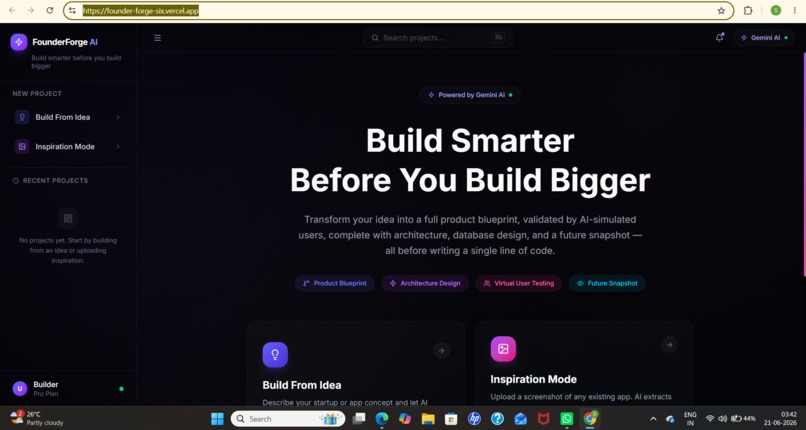 FounderForge AI – screenshot 1