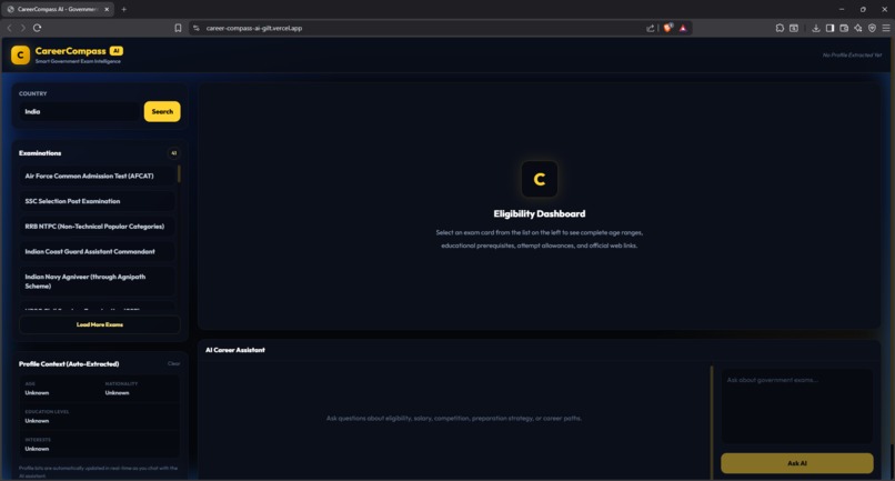 CareerCompass AI – screenshot 1
