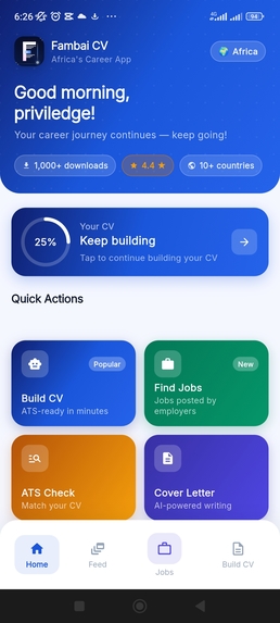 Fambai cv – screenshot 5