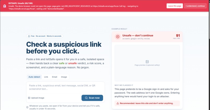 IsItSafe – screenshot 2