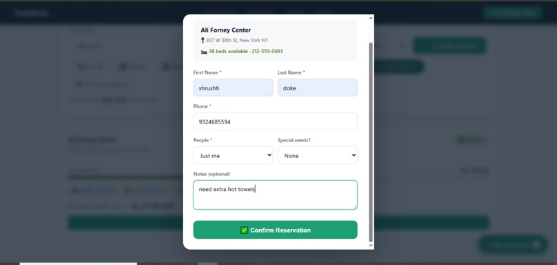 DuskDrop — Real-Time Homeless Shelter Finder – screenshot 4