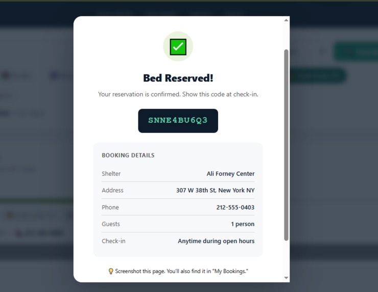 DuskDrop — Real-Time Homeless Shelter Finder – screenshot 5