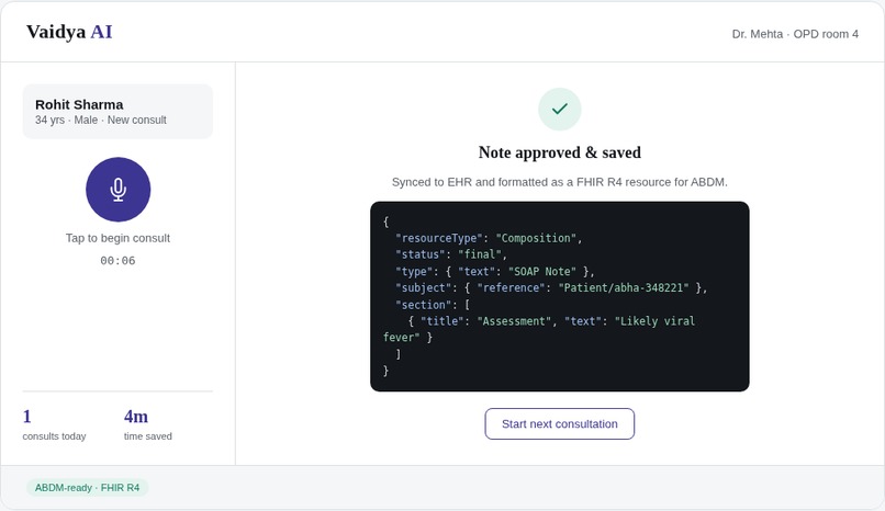 vaidya AI – screenshot 2