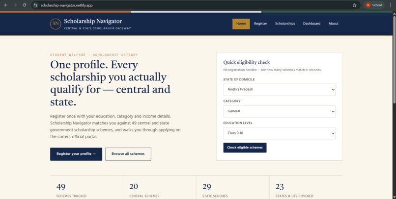 Scholarship Navigator – screenshot 1