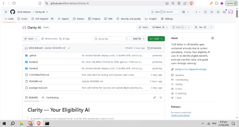 Clarity-Your Eligibility AI – screenshot 2