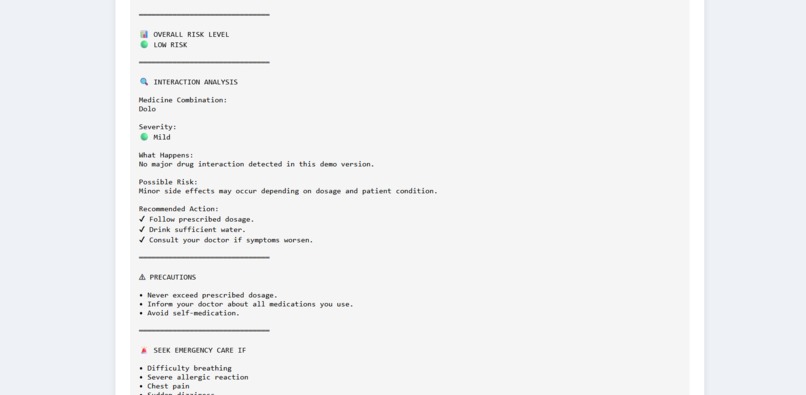 MedSafe AI – Drug Interaction Checker – screenshot 2