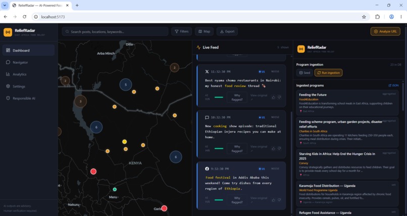 Relief Radar – screenshot 1