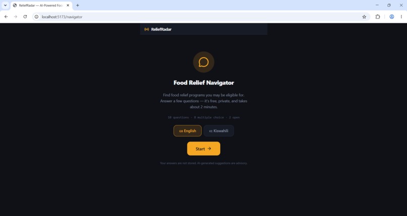 Relief Radar – screenshot 3