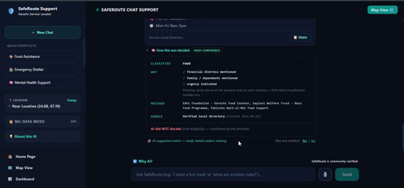 SafeRoute: AI Benefits Navigator – screenshot 2