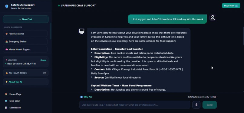 SafeRoute: AI Benefits Navigator – screenshot 4