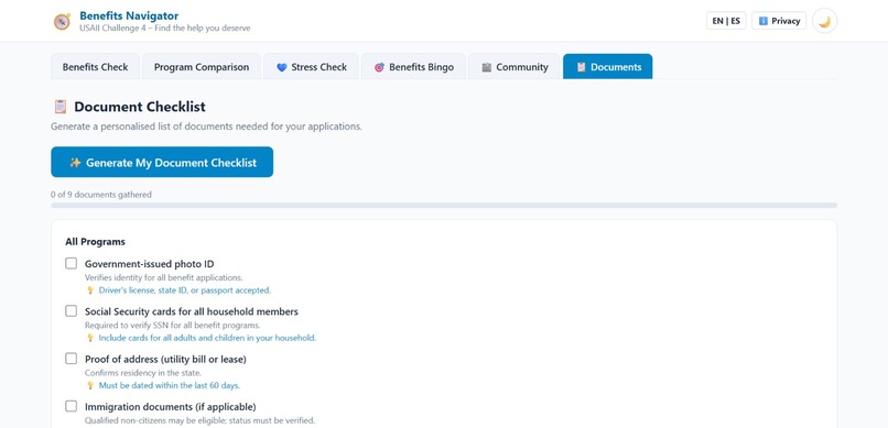 Benefits Navigator – Responsible AI for Public Benefits – screenshot 3