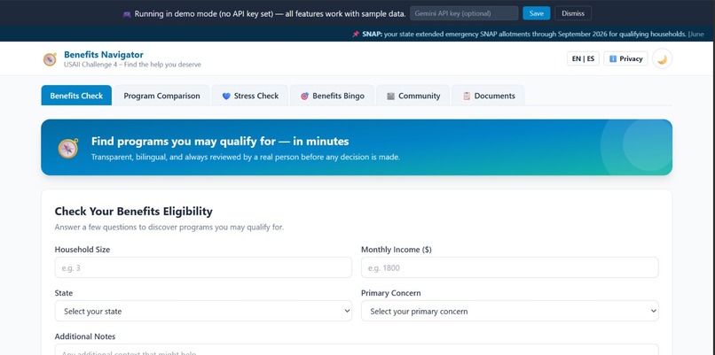 Benefits Navigator – Responsible AI for Public Benefits – screenshot 8