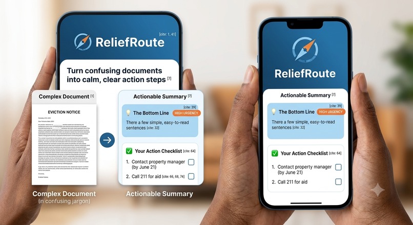 Relief route – screenshot 1