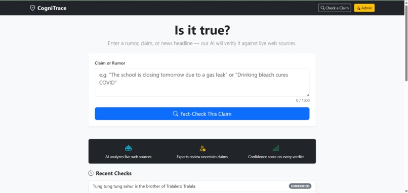 CogniTrace – screenshot 2