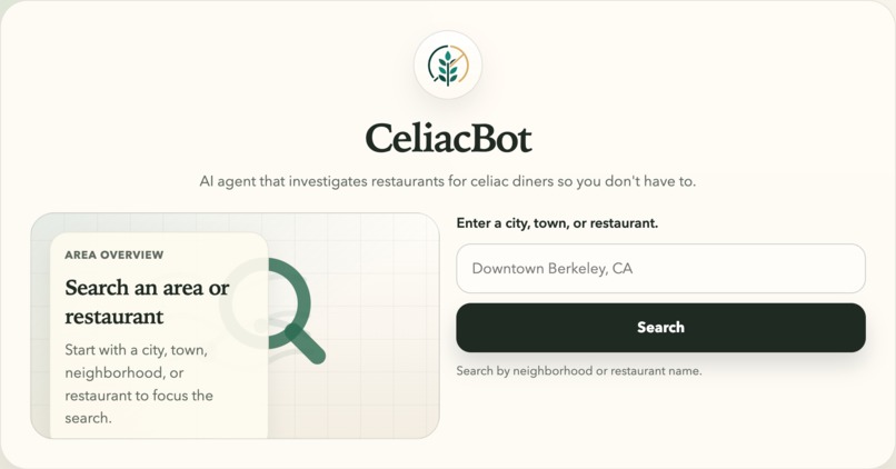 CeliacBot – screenshot 1
