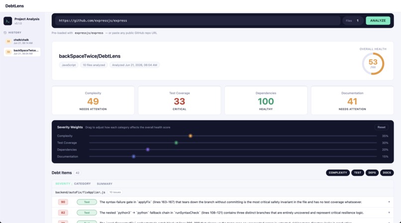 DebtLens – screenshot 1