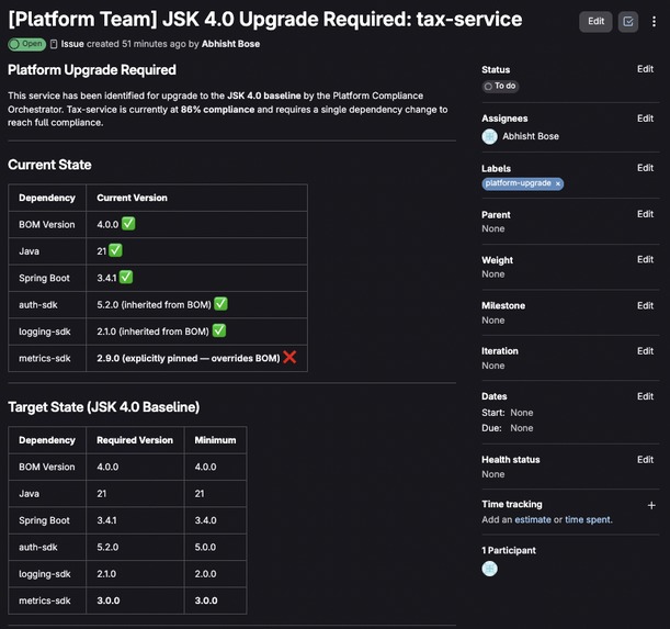 Platform Compliance Orchestrator – screenshot 4