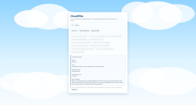 CloudFlite – screenshot 2