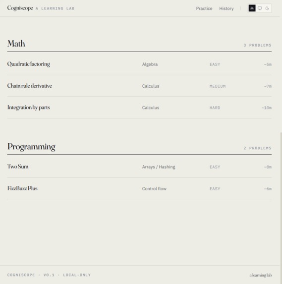 Cogniscope – screenshot 2