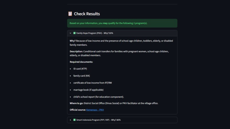 SIMPEL – AI Benefits Navigator for Indonesian Families – screenshot 3