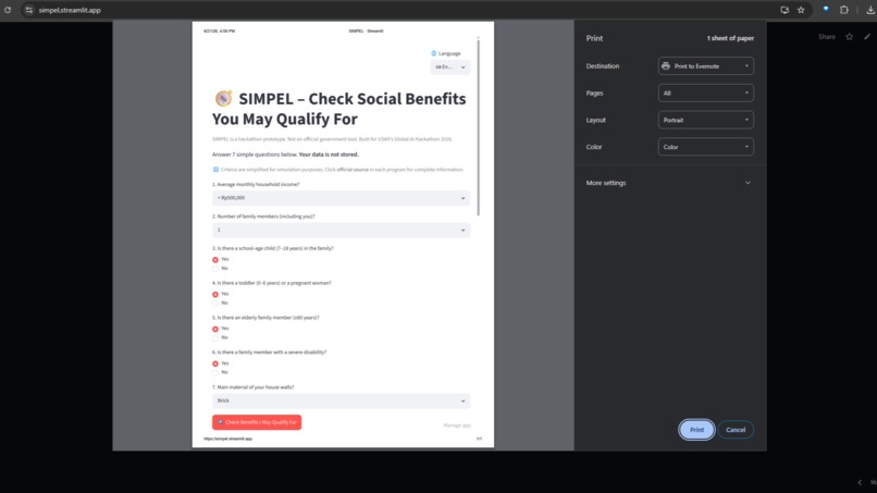 SIMPEL – AI Benefits Navigator for Indonesian Families – screenshot 5