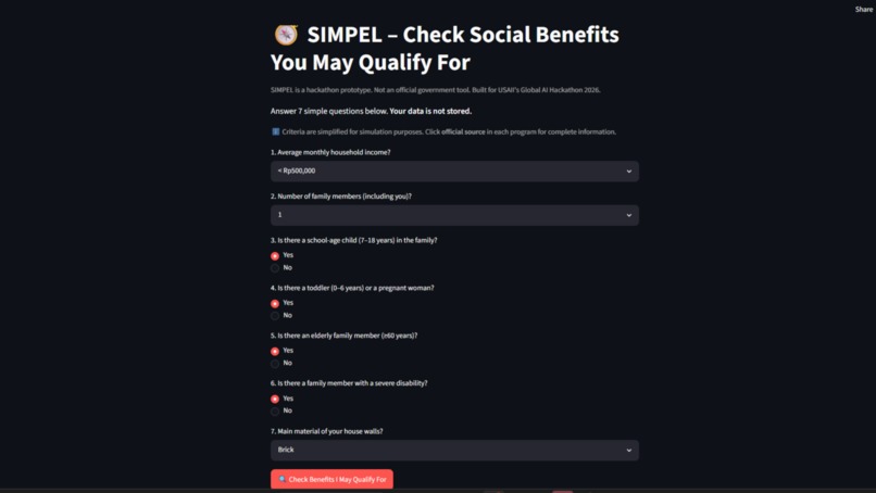 SIMPEL – AI Benefits Navigator for Indonesian Families – screenshot 2