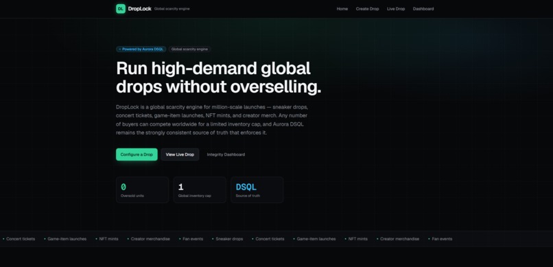 DropLock: Global No‑Oversell Drop Engine – screenshot 4