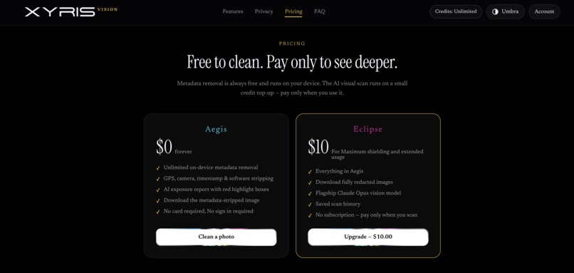 XYRIS vision – screenshot 3