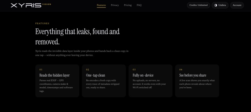 XYRIS vision – screenshot 4