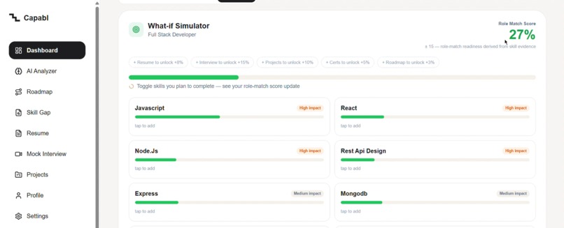 Capabl — AI Career Decision Simulator – screenshot 4