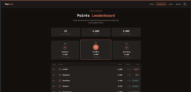 RepQuest – screenshot 1
