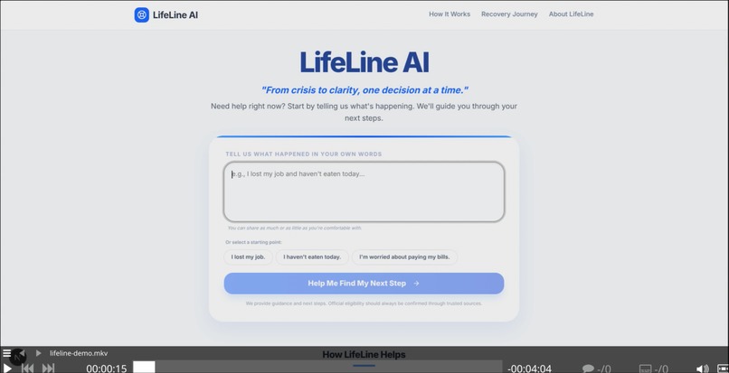 LifeLine AI – screenshot 1