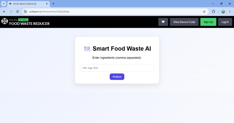 AI Smart Food Waste Reducer – screenshot 1