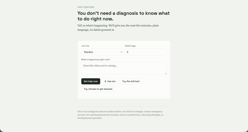 FIRST RESPONSE – screenshot 1