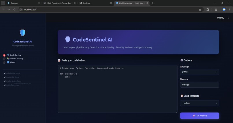 CodeSentinel AI – screenshot 1
