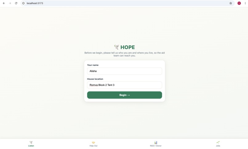 HOPE - Humanitarian Operations & Personal Empowerment – screenshot 1
