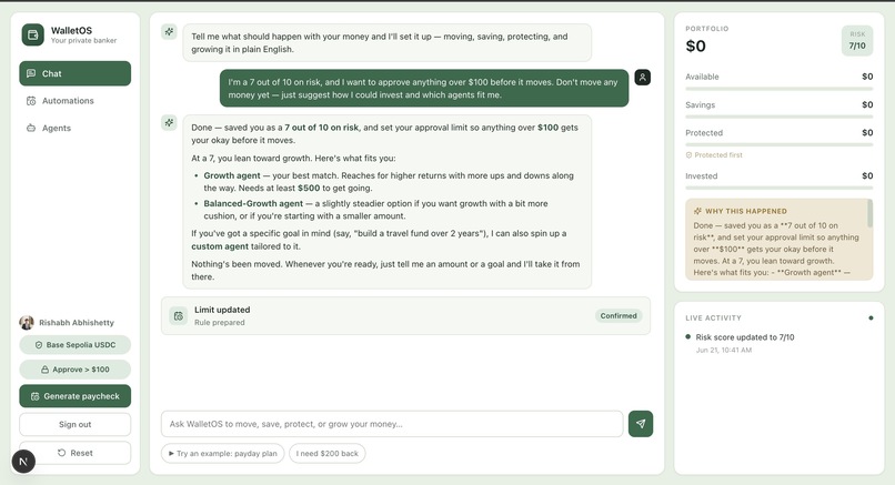 WalletOS – screenshot 1