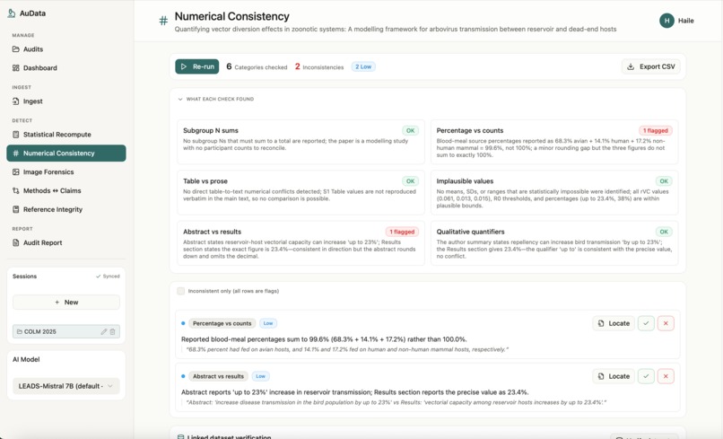 AuData - AI Copilot for Scientific Integrity – screenshot 5