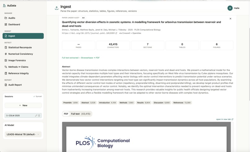 AuData - AI Copilot for Scientific Integrity – screenshot 3