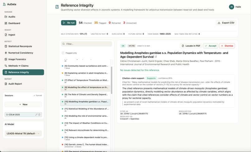 AuData - AI Copilot for Scientific Integrity – screenshot 8