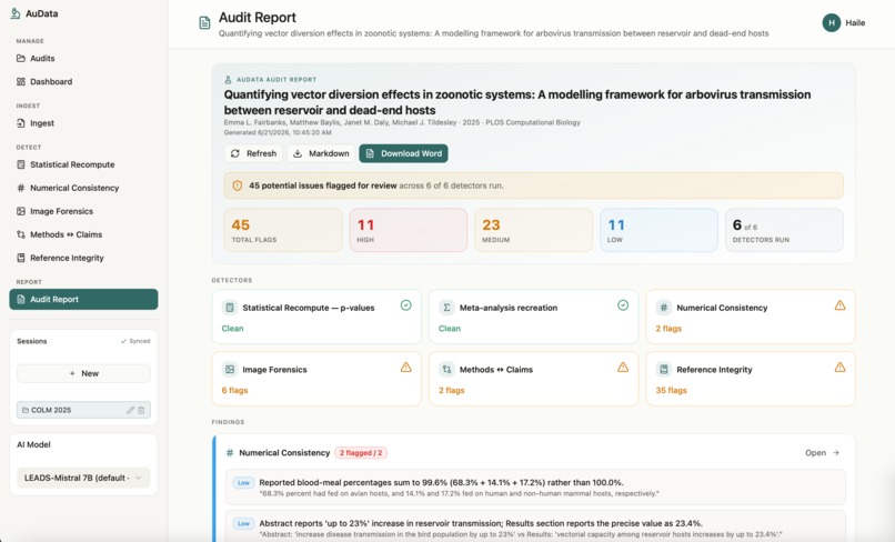 AuData - AI Copilot for Scientific Integrity – screenshot 9