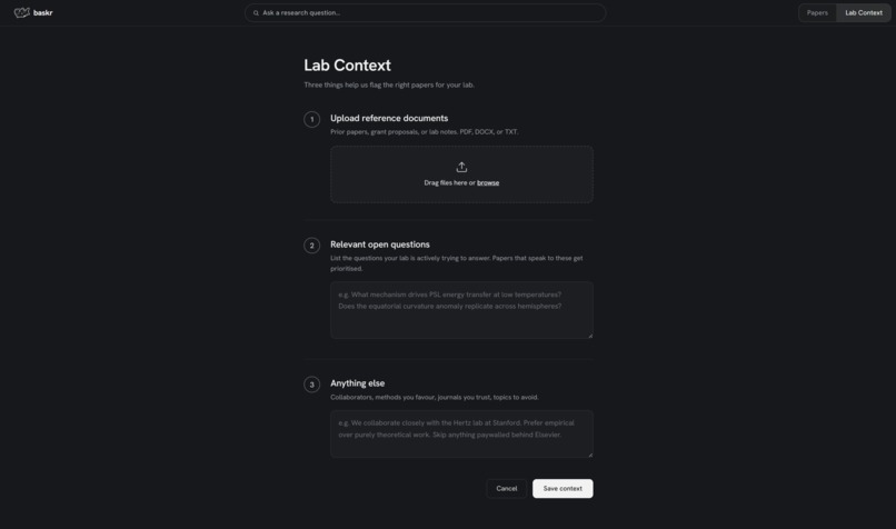 BASKR - Research Radar – screenshot 2
