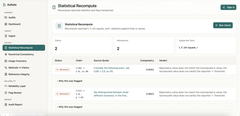 AuData - AI Copilot for Scientific Integrity – screenshot 4