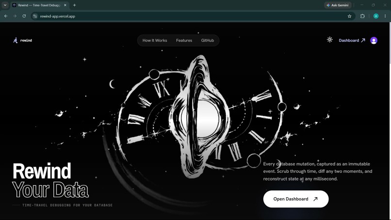 Rewind — Time-Travel Debugging for Databases – screenshot 5
