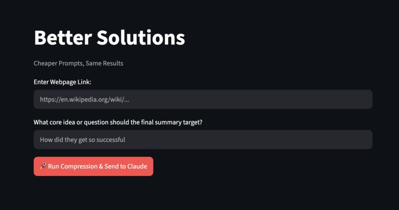 Better Solutions – screenshot 1