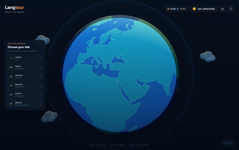 Langtour: A game to learn languages in real-life scenarios. – screenshot 1